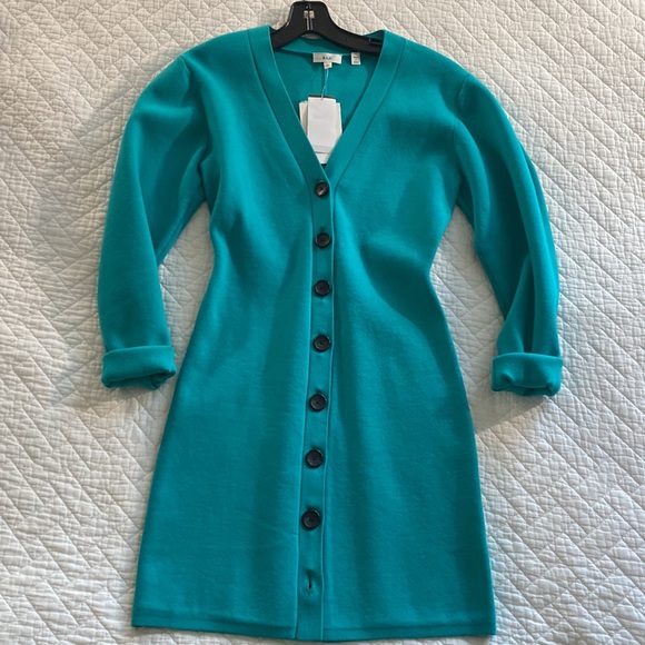 A.L.C. Knit Nate Button down puff sleeve dress XS - Picture 4 of 9